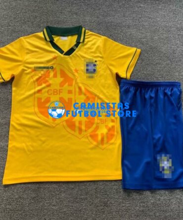Camiseta Brasil 1ª Equipación Retro 1994 Niño Kit