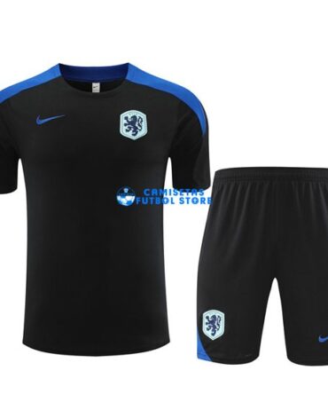 Camiseta Países Bajos Equipación 2024/2025 Negro/Azul
