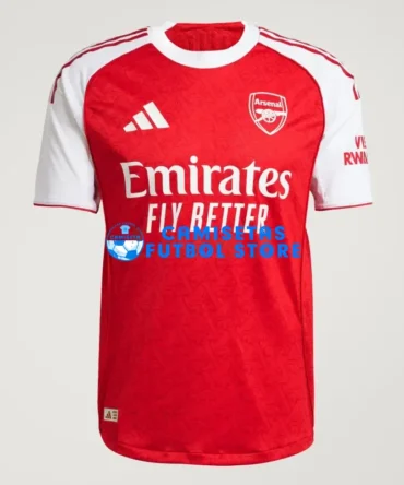 Camiseta Arsenal 1ª Equipación 2025/2026 Rojo/Blanco