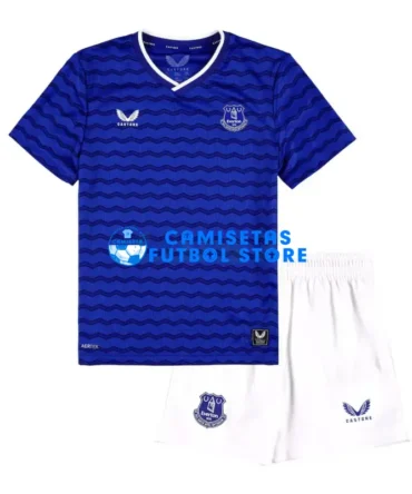 Camiseta Everton FC 1ª Equipación 2025/2026 Azul Niño Kit