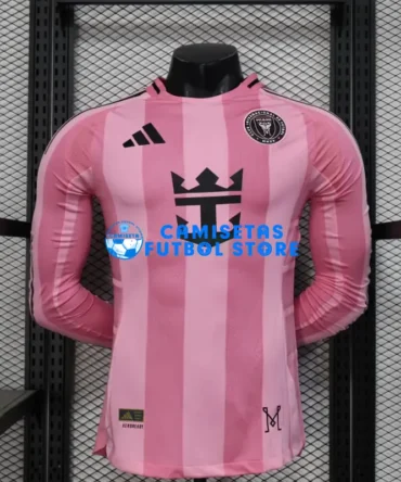 Camiseta Inter Miami 1ª Equipación 2025/2026 ML Rosa (EDICIÓN JUGADOR)