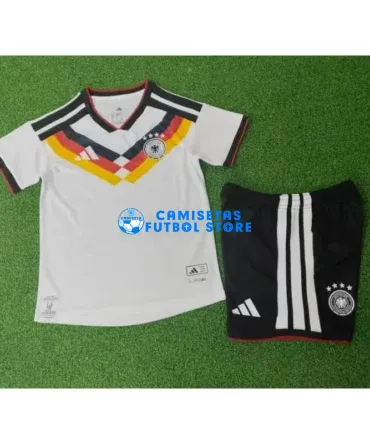 Camiseta Alemania 1ª Equipación Mundial 2026 Blanco Niño Kit (EDICIÓN JUGADOR)